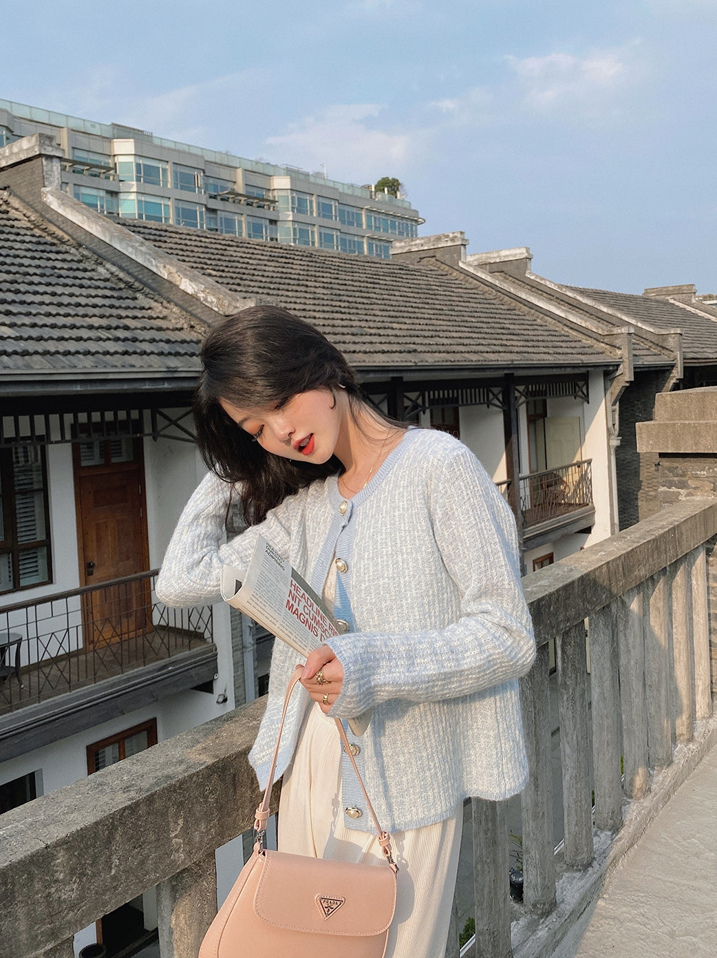 Small Fragrance Knit Cardigan Spring And Summer New Style Loose Cropped Top Coat