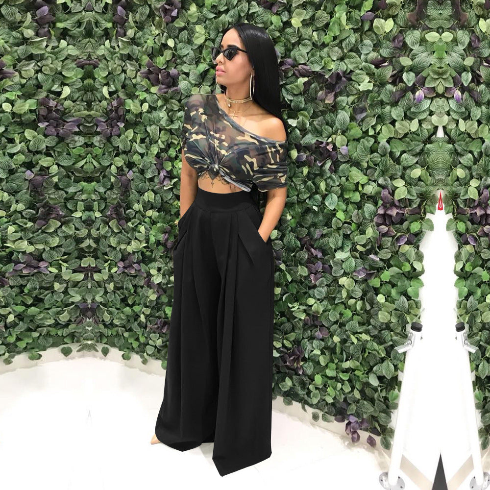 Fashion Personality Flared Trousers Wide-leg Casual Wide-leg Pants